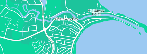 Map showing the location of 24 Hour Computer Center in Chittaway Bay, NSW 2261