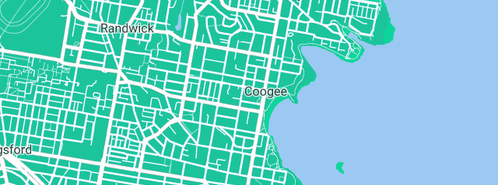 Map showing the location of Coogee Synagogue in Coogee, NSW 2034