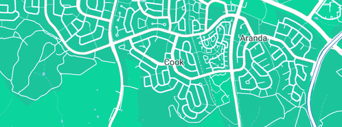Map showing the location of ACT Landscape Services in Cook, ACT 2614