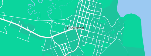 Map showing the location of U&I Town Plan in Cooktown, QLD 4895