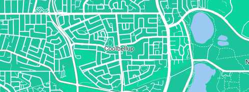 Map showing the location of Coolbellup Community School in Coolbellup, WA 6163
