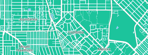 Map showing the location of WA Garage Doors in Coolbinia, WA 6050