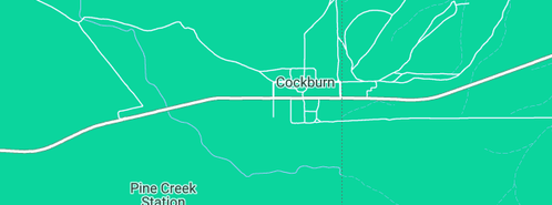Map showing the location of Cockburn-Burns Telecentre in Cockburn, SA 5440