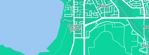 Map showing the location of Express Signs in Coconut Grove, NT 810
