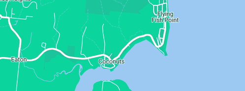 Map showing the location of Flying Fish Point Slipway in Coconuts, QLD 4860