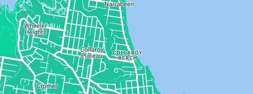 Map showing the location of Brian Tierney in Collaroy, NSW 2097