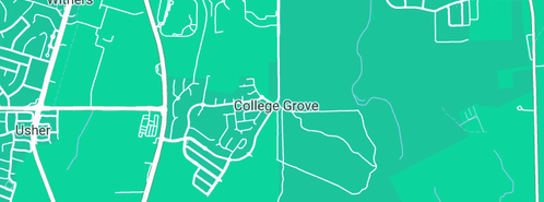 Map showing the location of CreativityLane in College Grove, WA 6230