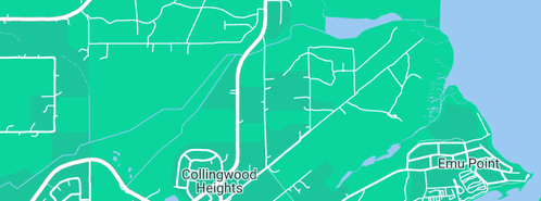 Map showing the location of VBI Photography in Collingwood Heights, WA 6330