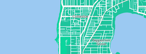 Map showing the location of Offshore Moorings in Cottesloe, WA 6011