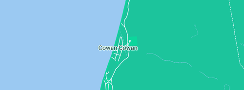 Map showing the location of Tangalooma Villas in Cowan Cowan, QLD 4025