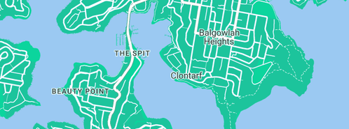 Map showing the location of Abel Rent-A-Car Network in Clontarf, NSW 2093