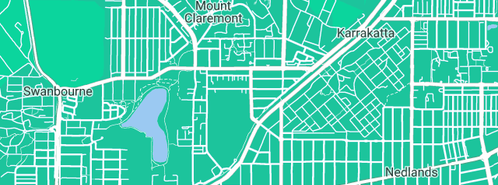 Map showing the location of graver clothing in Claremont North, WA 6010