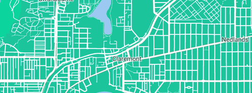 Map showing the location of Challenge Stadium in Claremont, WA 6010