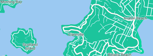Map showing the location of Computrack in Clareville, NSW 2107