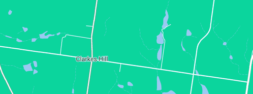 Map showing the location of Aussie Horse Rugs in Clarkes Hill, VIC 3352
