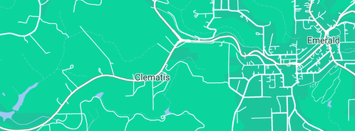 Map showing the location of The Old Clematis Store in Clematis, VIC 3782