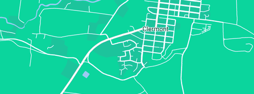 Map showing the location of Clermont Motors in Clermont, QLD 4721