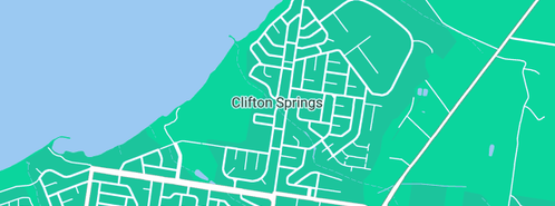Map showing the location of Gift Hampers Ocean Grove in Clifton Springs, VIC 3222