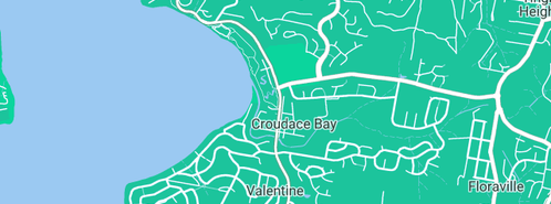 Map showing the location of Valentine Tennis Club in Croudace Bay, NSW 2280