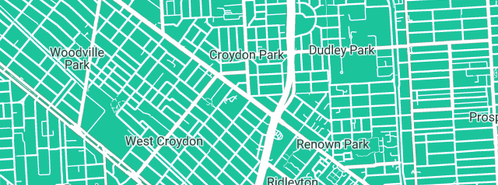 Map showing the location of Patrick Skylights in Croydon Park, SA 5008
