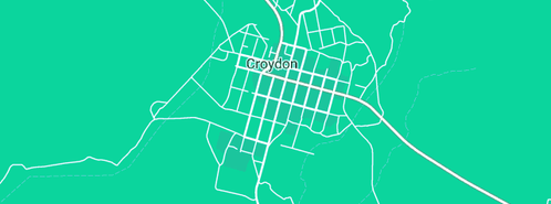 Map showing the location of Croydon Club Hotel in Croydon, QLD 4871