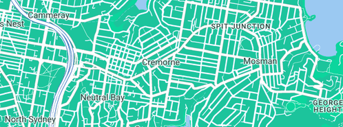 Map showing the location of DC Photographic Wedding & Commercial Photographer Sydney in Cremorne Junction, NSW 2090