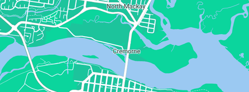 Map showing the location of trademetar in Cremorne, QLD 4740