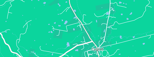 Map showing the location of RB Fencing in Cygnet, TAS 7112