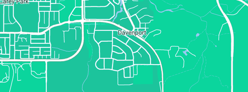 Map showing the location of South West IT in Davenport, WA 6230