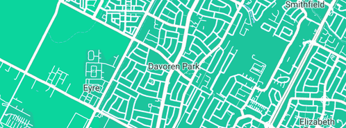 Map showing the location of Australia Post in Davoren Park South, SA 5113