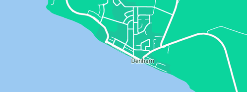 Map showing the location of Tradewinds Seafront Apartments in Denham, WA 6537