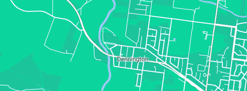 Map showing the location of Dennington Community Hall in Dennington, VIC 3280