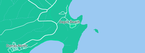 Map showing the location of Depot Beach toilets in Depot Beach, NSW 2536