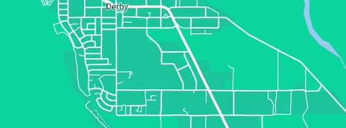 Map showing the location of Dallas Joyce Concretors in Derby, WA 6728