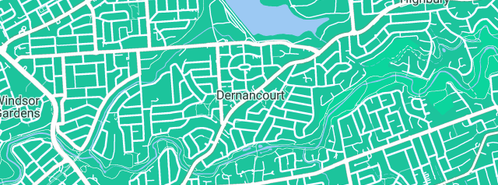 Map showing the location of Beames David in Dernancourt, SA 5075