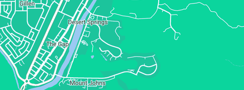 Map showing the location of Heal Young Massage in Desert Springs, NT 870