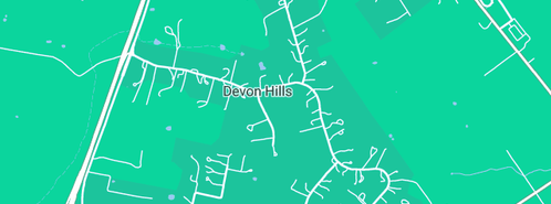 Map showing the location of Gumleaf Forestry & Excavating Services in Devon Hills, TAS 7300