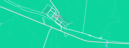 Map showing the location of Dingo Public Library in Dingo, QLD 4702