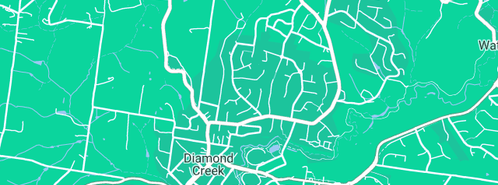 Map showing the location of OZ Tree Services in Diamond Creek, VIC 3089