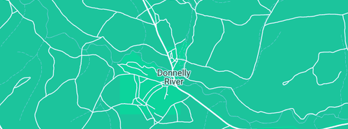 Map showing the location of Donnelly River Holiday Village in Donnelly River, WA 6258