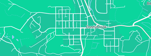 Map showing the location of Apple Fun Park in Donnybrook, WA 6239