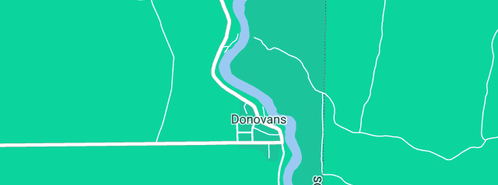 Map showing the location of Dry Creek Native Forest Reserve in Donovans, SA 5291