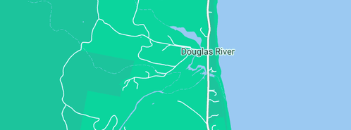 Map showing the location of George Fischer Tiler in Douglas River, TAS 7215