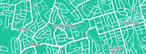 Map showing the location of Aarons Always Cheaper Gardening Services in Dundas Valley, NSW 2117
