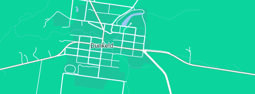 Map showing the location of Western District Fertilisers in Dunkeld, VIC 3294