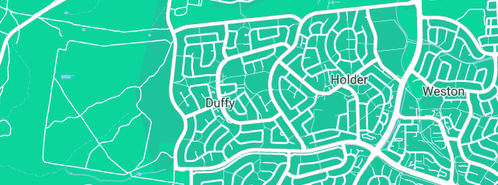 Map showing the location of David Fraser Plumbing in Duffy, ACT 2611
