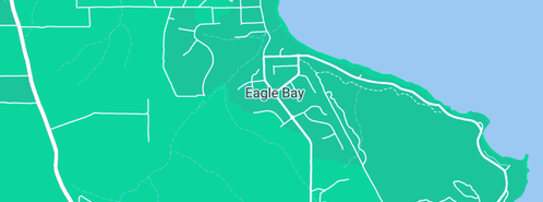 Map showing the location of J.V.K Floral Designs in Eagle Bay, WA 6281