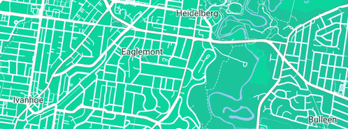 Map showing the location of Eaglemont Antiques in Eaglemont, VIC 3084