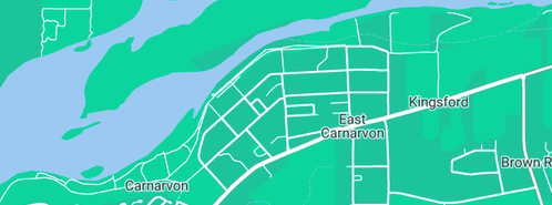 Map showing the location of R&L Couriers in East Carnarvon, WA 6701