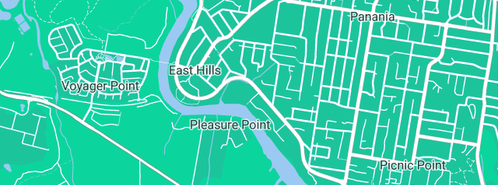 Map showing the location of A AA Budget Party Cruises in East Hills, NSW 2213